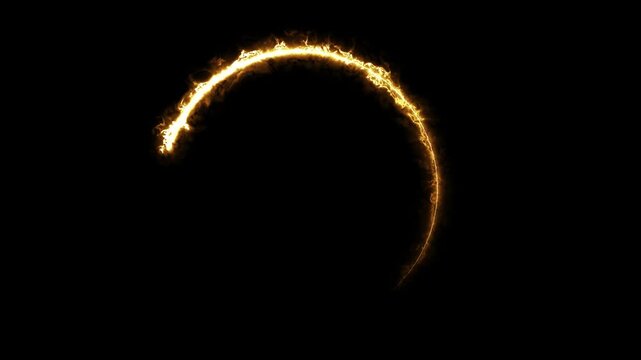 Rotation of a fire charge/flame in a circle around the gravitational center