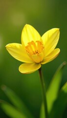 Fototapeta premium Soft yellow petals unfolding in a delicate dance, blooming, bloom, sunshine