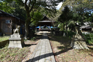 関蝉丸神社下社　参道と拝殿　滋賀県大津市