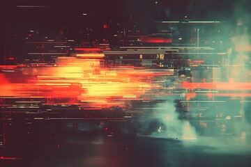 Abstract digital glitch art; data stream