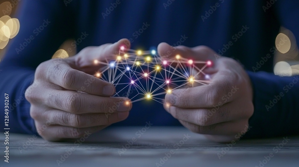 Poster global network connection digital teamwork business collaboration innovation concept