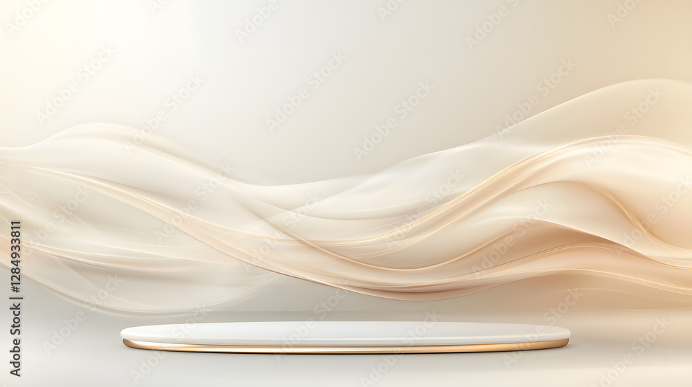 Poster dynamic flowing textures minimalist studio abstract art soft colors aesthetic composition captivatin