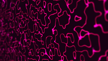 Pink glowing lines on a black background..