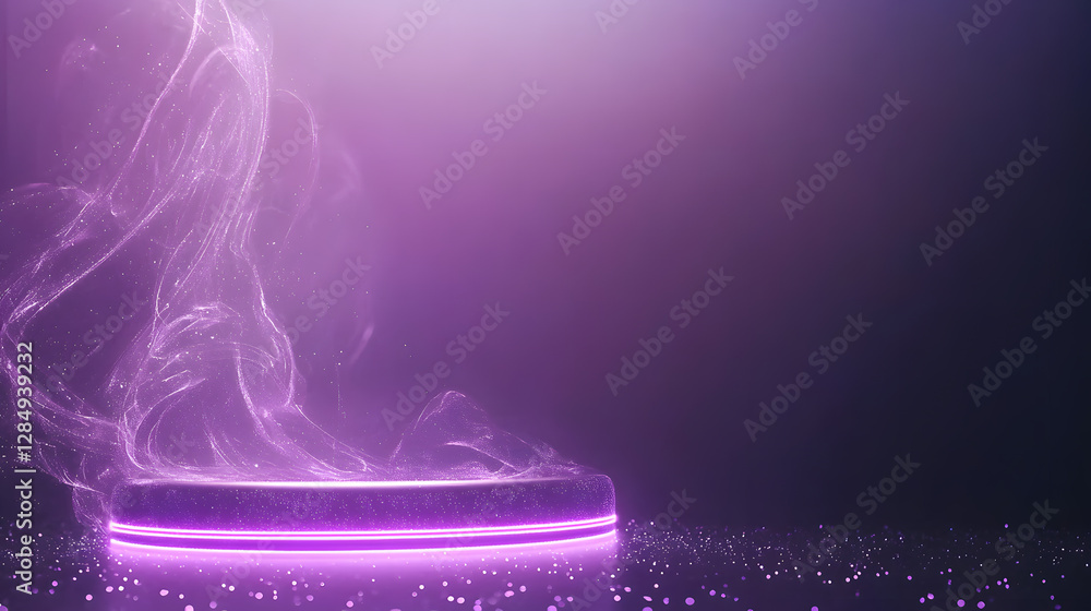 Poster dynamic purple smoke effect studio setting graphic design abstract environment close-up view creativ