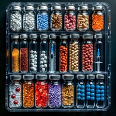 Experimental Drug Trial Setup with Medical Equipment