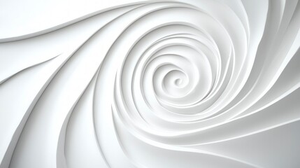 Obraz premium Abstract White Spiral Background Modern Minimalist Design Texture