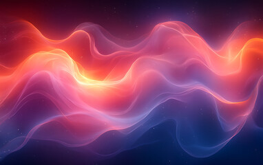 Obraz premium Futuristic Gradient Banner with Flowing White Lines