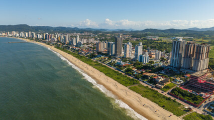 Buildings in Balneário Piçarras, on the Atlantic Ocean coast in Brazil.