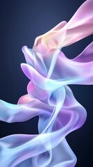 Naklejka premium Pastel smoke swirls, dark background, abstract art, phone wallpaper