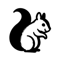 Stylized Squirrel Illustration in Brush Strokes