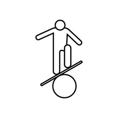 unstable, icon, vector, risk, symbol, illustration, man, sign, person, safety, construction, danger, fall, slide, accident, human, high, business, balance, logo, slip, Unbalanced Symbol, beware, picto