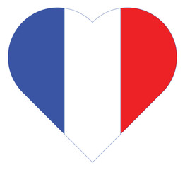 Love Heart France Flag Europe Country