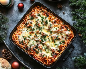 Baked spaghetti, Christmas dinner