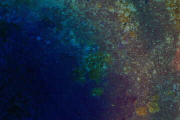 Liquid art with Ink, Paint, Mica Powder, Milk and Oils