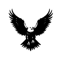 Soaring Eagle Silhouette, Freedom and Power