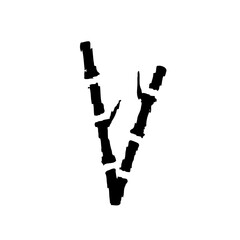 Abstract Letter V Rustic Wooden Construction