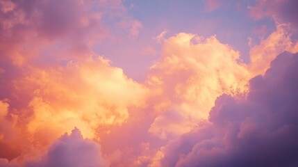 Fototapeta premium Majestic Sunrise with Colorful Clouds Over a Tranquil Sky Scene