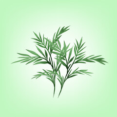 Obraz premium green bamboo leaves