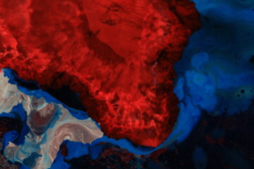 Liquid art with Ink, Paint, Mica Powder, Milk and Oils