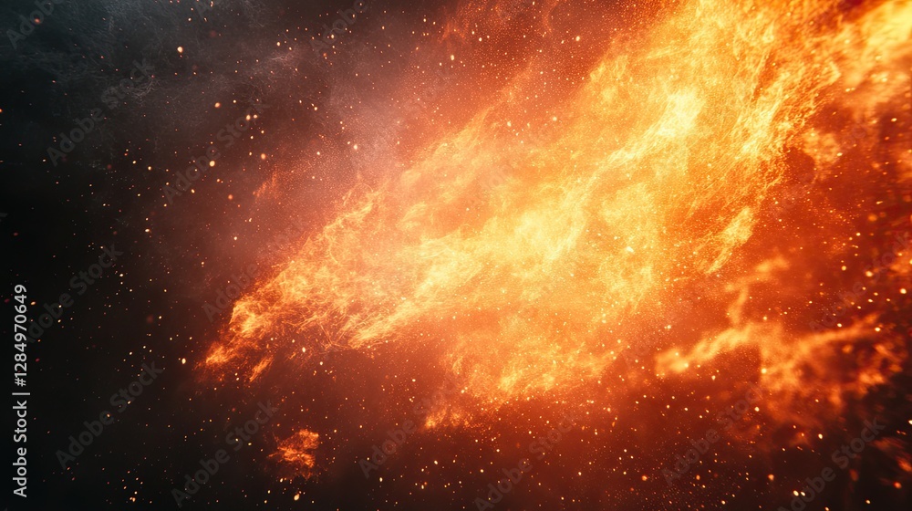 Poster explosion of fire, perfect for adding dramatic effects and powerful visual elements to action-themed