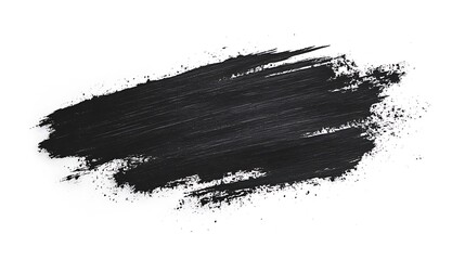 Black paintbrush stroke, white background