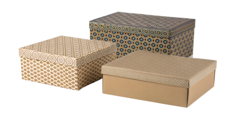 Three Varieties of Cardboard Boxes on Transparent Background, PNG Transparent