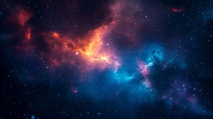 Fototapeta premium Cosmic Nebula fiery, blue gas clouds