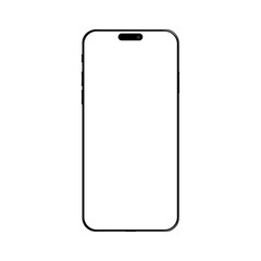 blank white smart phone isolated
