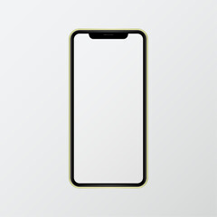 blank smart phone with blank screen