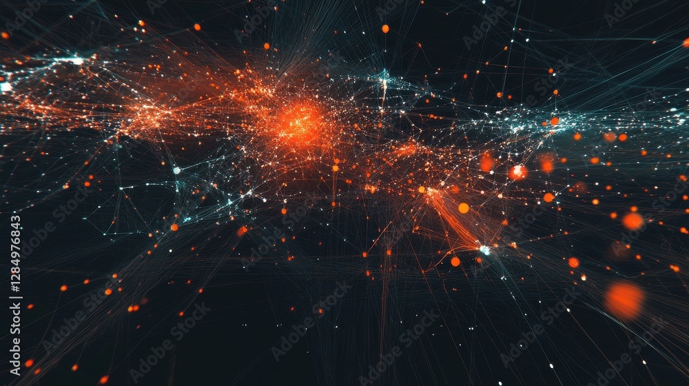 Poster a digital map displaying interconnected global business nodes, symbolizing human resources collabora