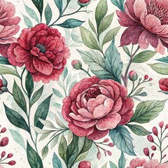 Floral Seamless Pattern Design Garden Artwork Botanical Aerial View Nature-Inspired Aesthetic