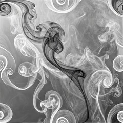 Ethereal Smoke Swirls Seamless Pattern Design Abstract Art Monochrome Palette Creative Environment Artistic Viewpoint