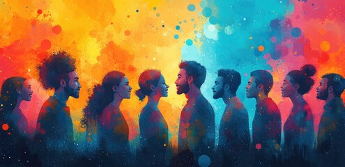 Vaccination Conversations Diverse Community Health Care Immunization Characters Illustrating Unity and Support for All Ages and Backgrounds