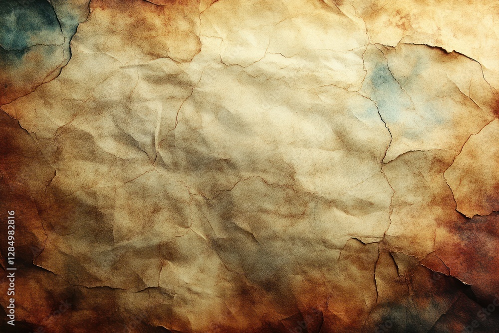 Poster vintage parchment paper texture aged background with empty space for design