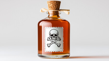 Poison bottle isolated on white background
