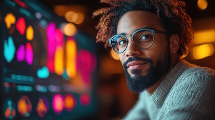 Diverse Professionals Meeting in Modern Office Discussing Company Growth Using Data Visualizations