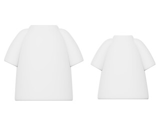 3Dレンダリングの白いTシャツ