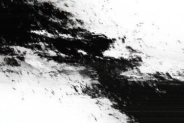 Monochrome Abstract Glitch Art Dynamic Brush Strokes Distorted Background Grunge Texture Futuristic Black White Design