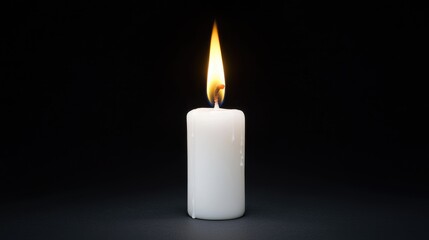 Lit candle, dark background, remembrance, sympathy