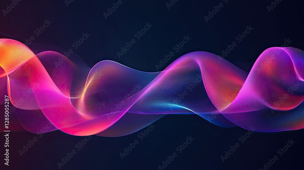 Aufkleber rainbow wave abstract background with smooth gradients and vibrant colors, ideal for use in creative