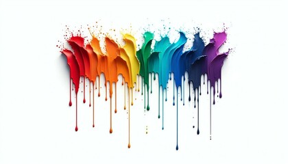 Fototapeta premium Dynamic Paint Splashes. A Burst of Color Backdrop.
