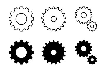 Gear icon set