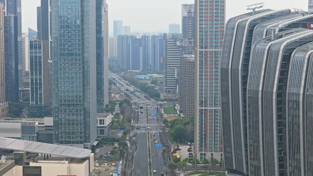High-rise buildings around Jinji Road, Yingfeng Street, Hangzhou