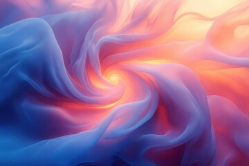 Obraz premium Abstract Gradient Circle in Blue and Pink Hues Soft Lighting Fluffy Texture Poster Background