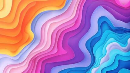 Abstract Rainbow Colors Paper Background – Colorful Vibrant Geometric Art Design for Modern Visuals
