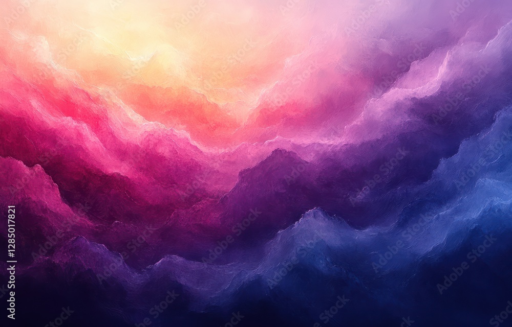 Poster dreamy abstract pastel gradient background with soft noise and grainy holographic textures