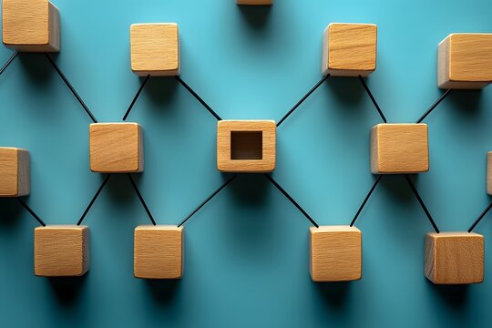 Abstract Blockchain Network Concept