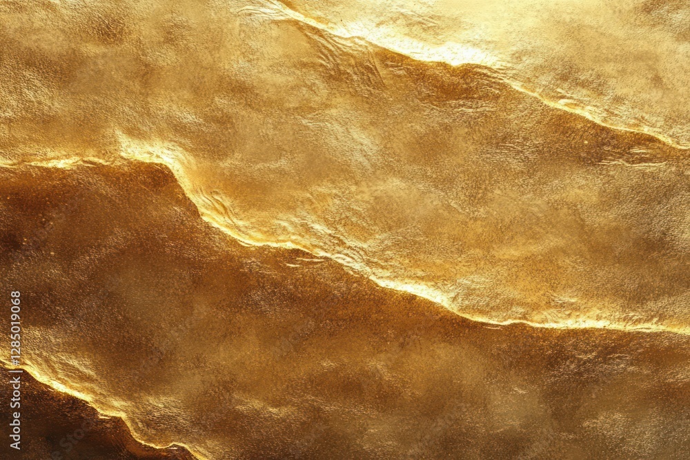 Poster gold texture metallic background with intricate patterns and luminous sheen