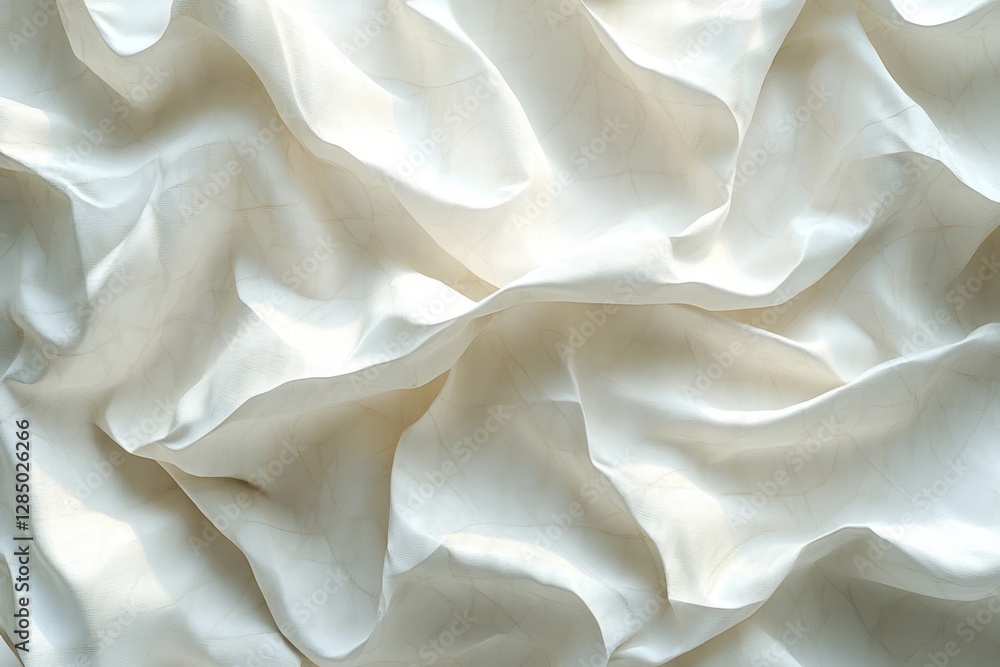 Poster white crumpled paper texture background with fold lines and nine segments