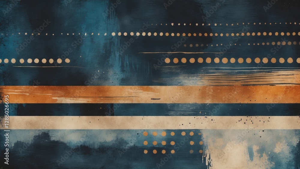 Poster abstract seamless design featuring stripes and dots. a hand-painted texture suitable for watercolor 